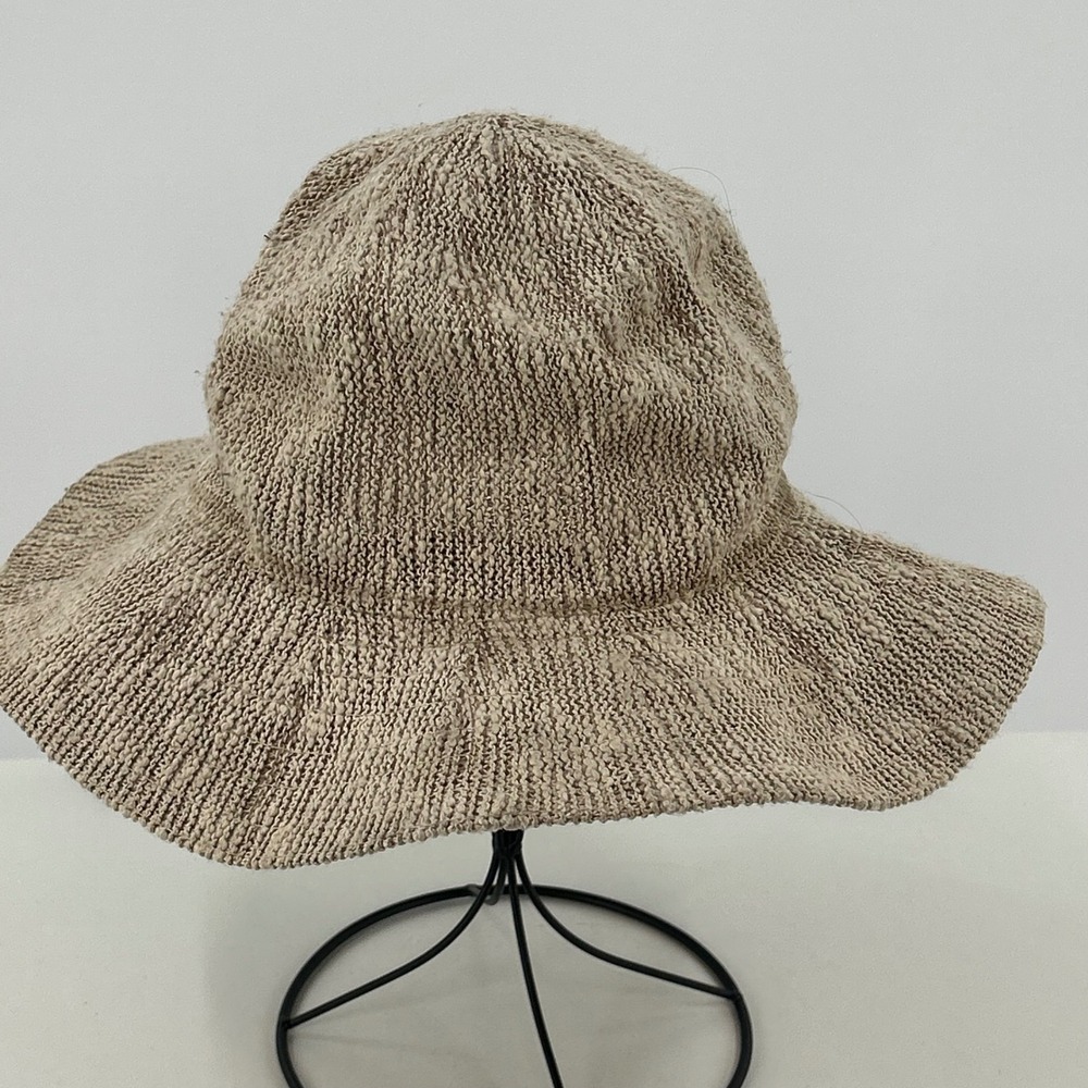 Carve Designs Knit Floppy Sun Hat Beige Costal Boho Bach Vacation One Size